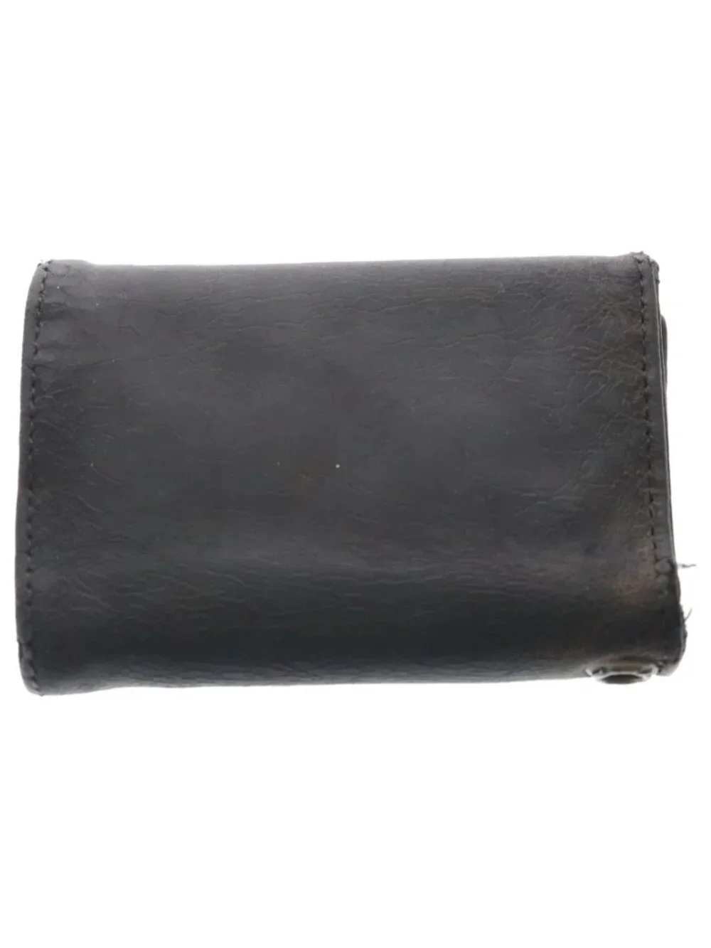 Chrome Hearts Floral Button Leather Wallet Black